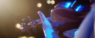 Violin player onstage