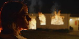 Burning down the house for the new Hudson Rose music video by Joel Black