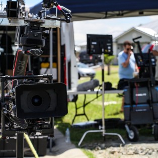 Our Grip & Gaffer van On set for the Aztech Solar Commerical Tommirock Van On Set